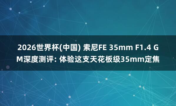 2026世界杯(中国) 索尼FE 35mm F1.4 GM深度测评: 体验这支天花板级35mm定焦