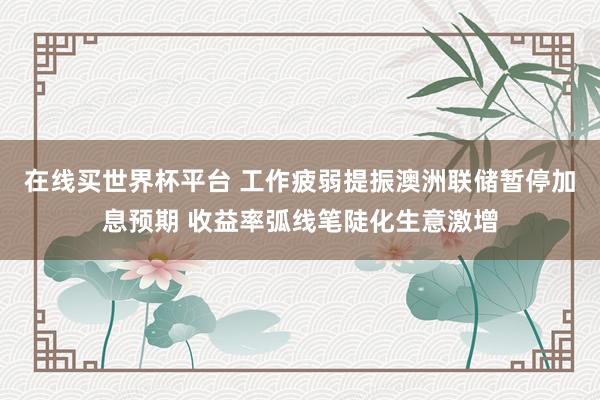 在线买世界杯平台 工作疲弱提振澳洲联储暂停加息预期 收益率弧线笔陡化生意激增