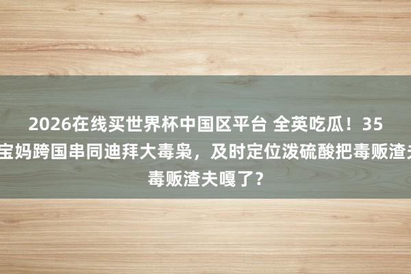 2026在线买世界杯中国区平台 全英吃瓜！35岁蛇蝎宝妈跨国串同迪拜大毒枭，及时定位泼硫酸把毒贩渣夫嘎了？