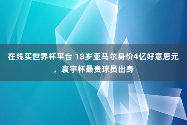 在线买世界杯平台 18岁亚马尔身价4亿好意思元，寰宇杯最贵球员出身