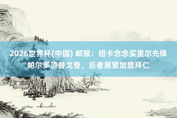 2026世界杯(中国) 邮报：纽卡念念买里尔先锋帕尔多顶替戈登，后者展望加盟拜仁