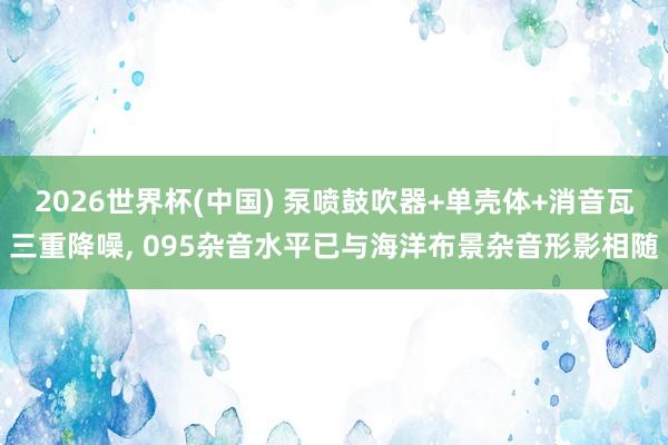 2026世界杯(中国) 泵喷鼓吹器+单壳体+消音瓦三重降噪, 095杂音水平已与海洋布景杂音形影相随
