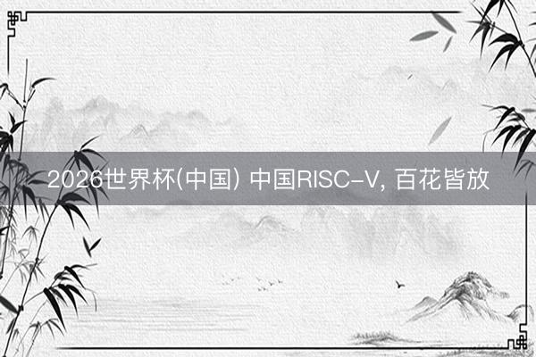 2026世界杯(中国) 中国RISC-V， 百花皆放